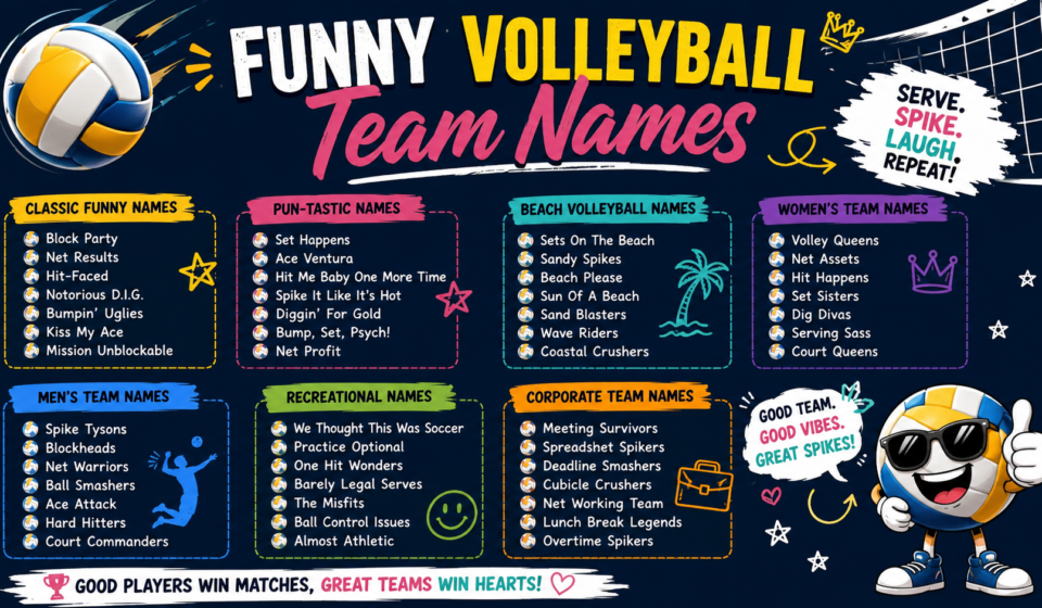 funny volleyball team names