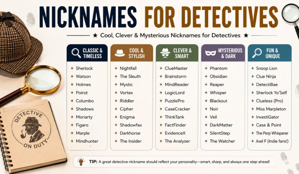 nicknames for detectives