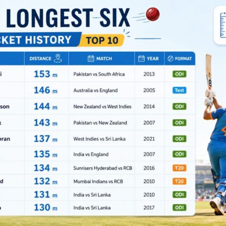 world longest six in cricket history list of top 10